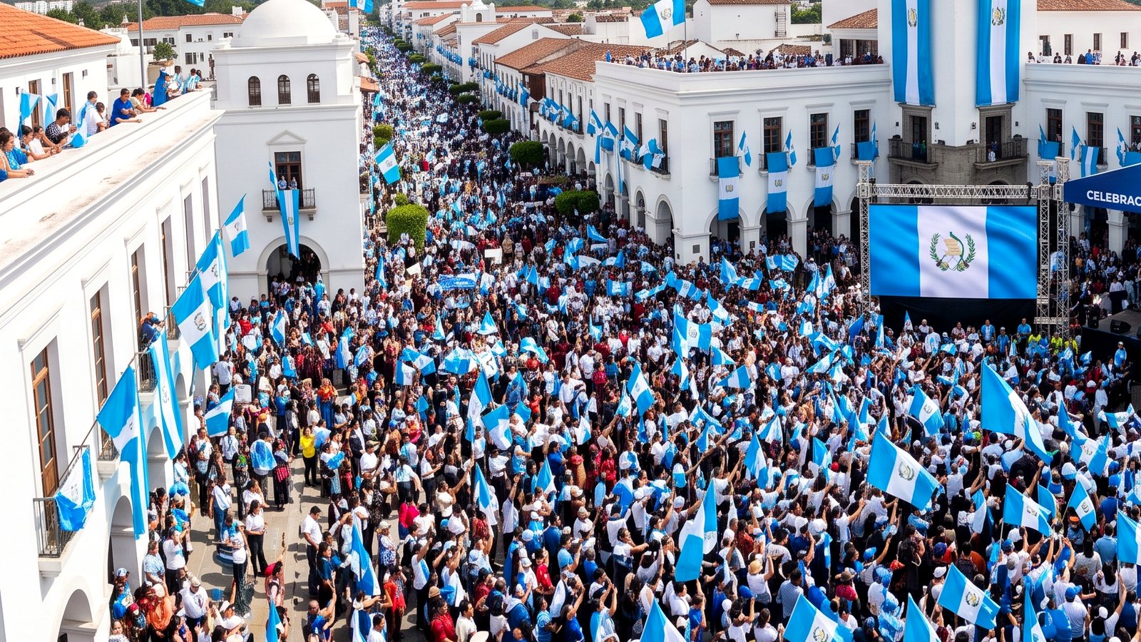 Guatemala para volver a servir — la plaza llena
